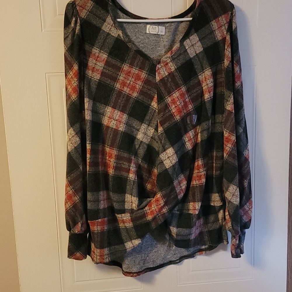 Maurices plaid top